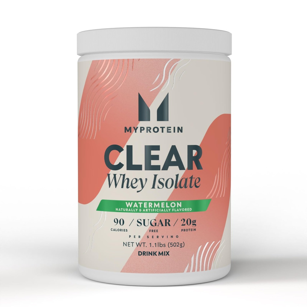 Myprotein Clear Whey Isolate Protein Powder, 1.1 Lb (20 Servings) Καρπούζι, 20g πρωτεΐνη ανά υπηρεσία, Φυσικώς αρωματικό μείγμα ποτών, Καθημερινή πρόσληψη πρωτεϊνών για ανώτερη απόδοση