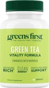 Greens First Green Tea Vitality Formula - Ενισχυμένο με Moringa - Antioxidant-Rich για την καθαρή ενέργεια - Vegan & Gluten-free - Ισχυρό μείγμα για την ενέργεια και τη συνολική ευεξία (60 κάψουλες)