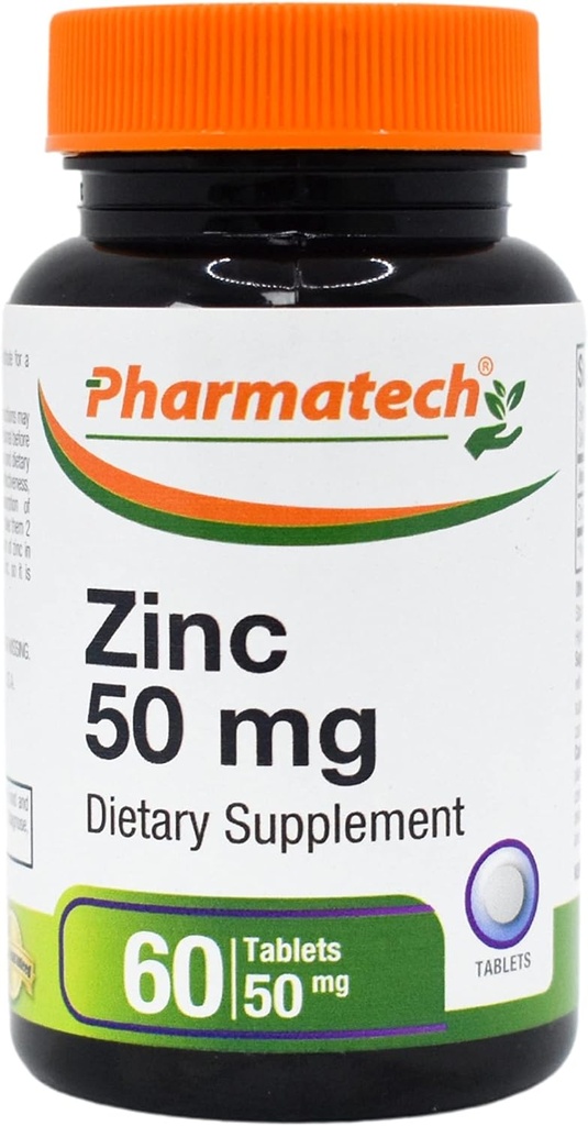 Ψευδάργυρος 50 mg, ανοσοενισχυτικό συμπλήρωμα υποστήριξης, Στοιχειώδες χημειοχημικό γλουκονικό ψευδάργυρο, Ορυκτό αντιοξειδωτικό για την υγεία του ανθρώπου και της γυναίκας, ακμή, εύκολο στην κατάποση, 60 δισκία