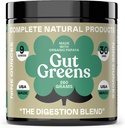 Gut Greens Superfood Powder Formula Συμπλήρωμα - Amazing Raw Digestive Enzyme Συμπληρώματα Grass Mix, 9oz, 30 εξυπηρετούν