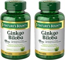 Nature's Bounty Ginkgo Biloba 60mg Κάψουλες, 200 Count (Pack of 2)