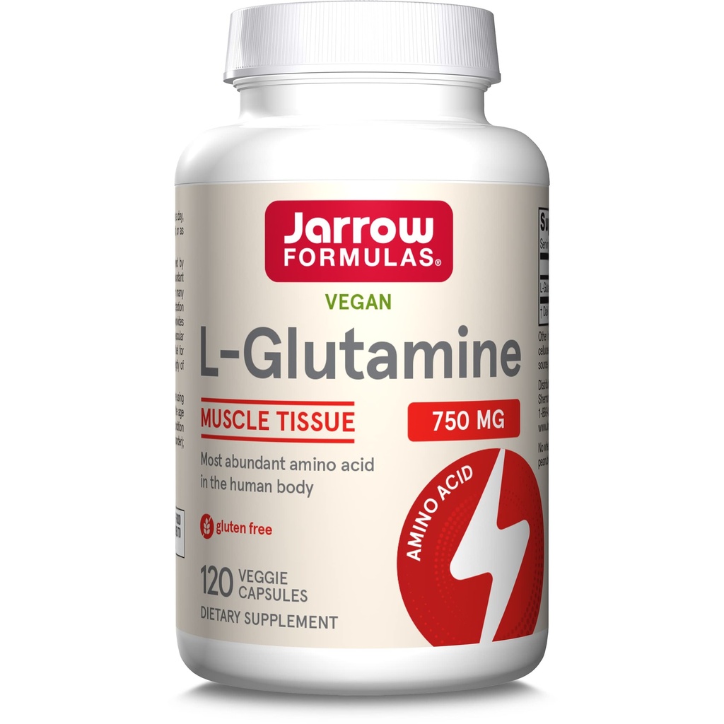 Jarow Formulas® L-Glutamine 750 mg, συμπλήρωμα διατροφής, ανοσοποιητική και μυϊκή υποστήριξη, 120 κάψουλες λαχανικών, έως 120 ημέρες προσφοράς