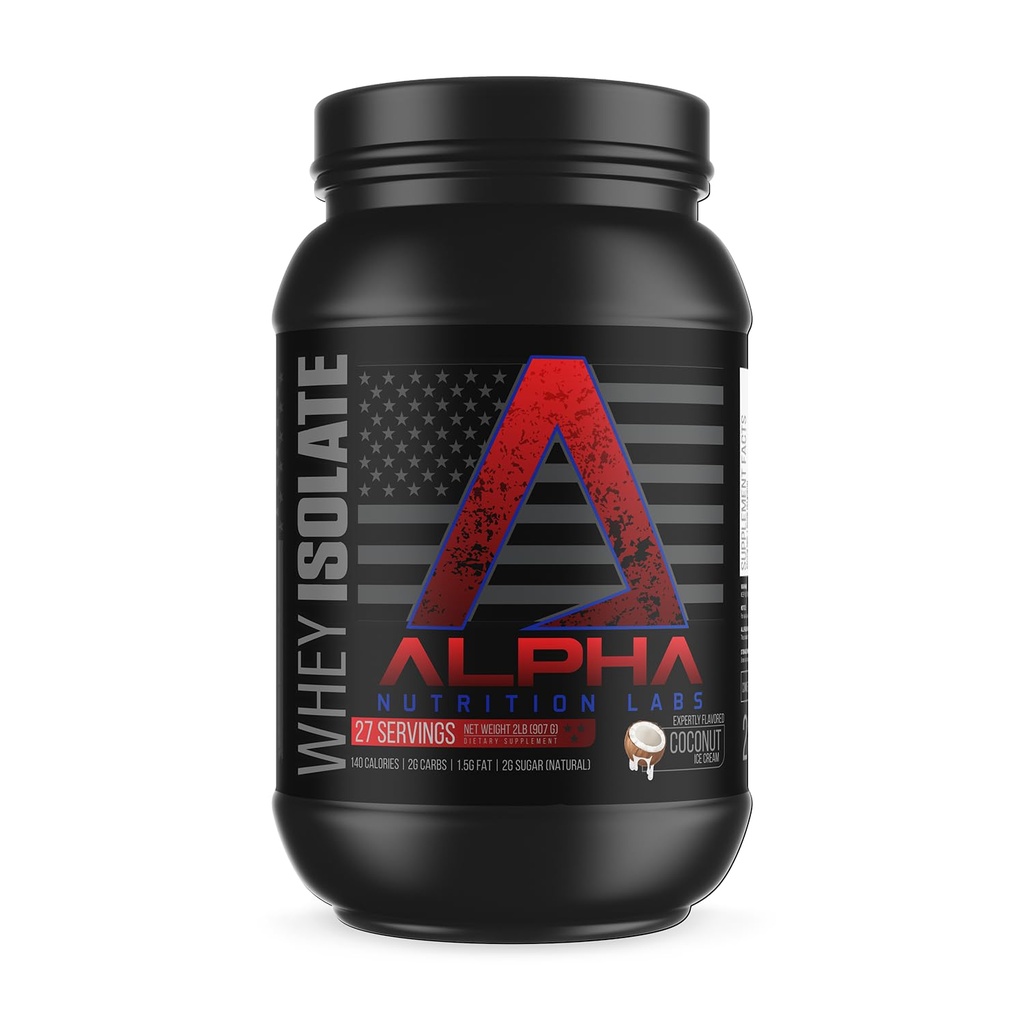 Whey Isolate Protein Powder - άρωμα παγωτού καρύδας, 28g πρωτεΐνης, πηγή πρωτεϊνών, χαμηλή υδατάνθρακες, κλασική ειδικότητα