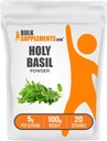BulkSupplies.com Holy Basil Powder - συμπλήρωμα Αγίου Βασιλείου, Holy Basil Leaf Powder - Tulsi Holy Basil, Herbal & Gluten Free, 5g ανά υπηρεσία, 100g (3.5 oz) (πακέτο του 1)