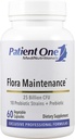 Patient One Flora Maintenance | Probiotic Supplement to Aid Balanced Intestinal Flora* | 25 Billion CFU, 10 Probiotic Strains, Prebiotic | 60 Capsules