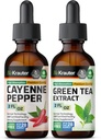 BIO KRAUTER Cayenne Tincture 2 Fl. Oz. & Green Tea Tincture 2 Fl. Oz.