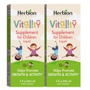 HERBION Naturals Vitality Supplement for Children, Promotes Growth and Appetite, Relieves Fatigue, Improves Mental & Physical Performance, for Kids 1 Year & Above, 5 Fl Oz (Pack of 2)