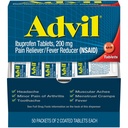 Advil Pain Reliever και Fever Reducer, Παυσίπονο Relief Medicine με Ibuprofen 200mg για τον πονοκέφαλο, τον πόνο στην πλάτη, τον πόνο στην εμμηνόπαυση και την ανακούφιση από τον πόνο - 50x2 Επικαλυμμένα δισκία