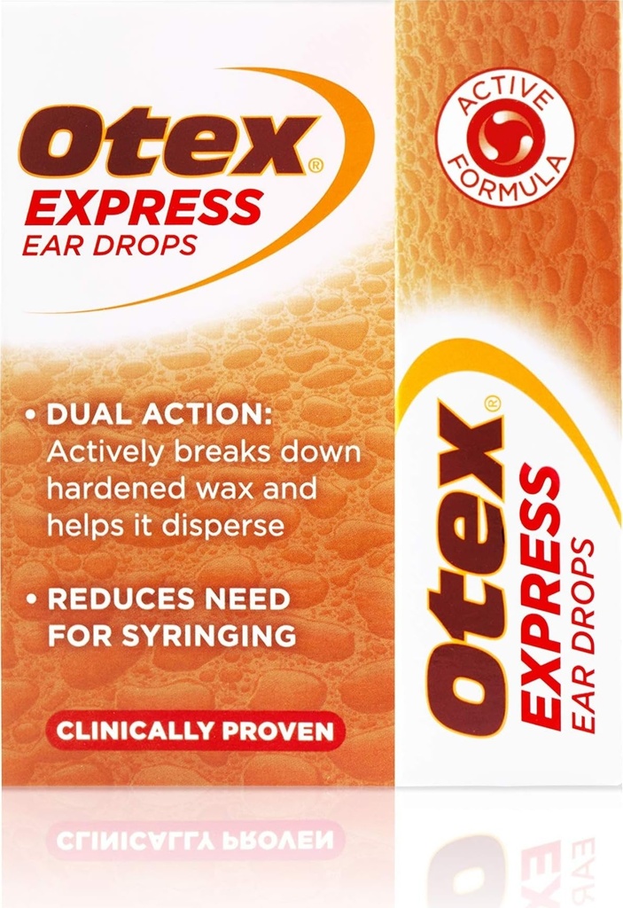 Otex Express Ear Drops για σκληρό κερί αυτιού, 10ml