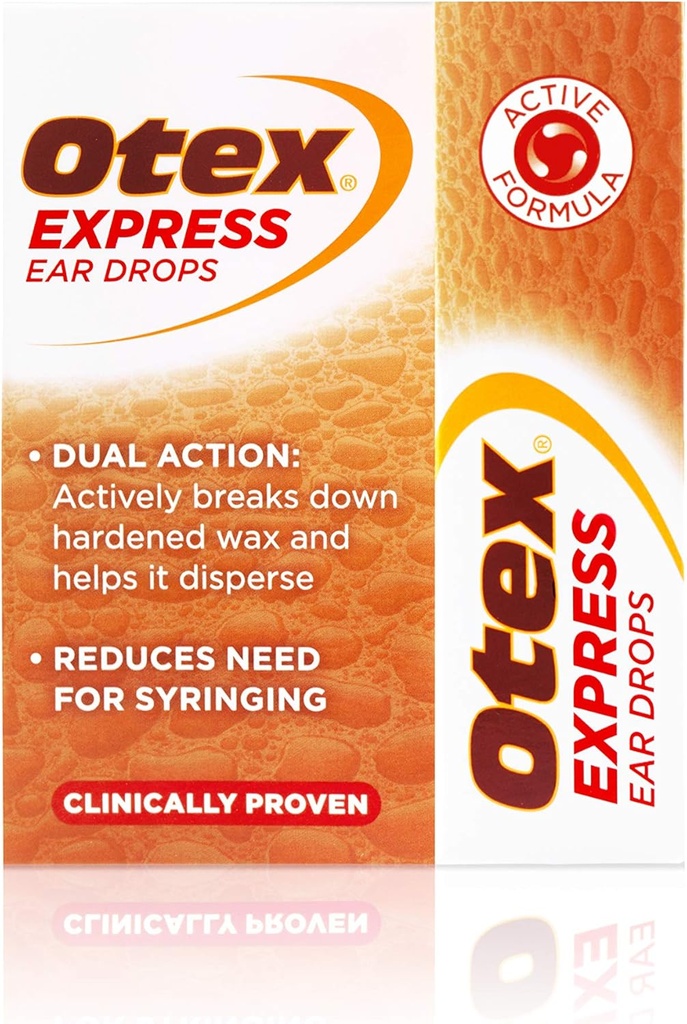 Otex Express Ear Drops για σκληρό κερί αυτιού, 10ml