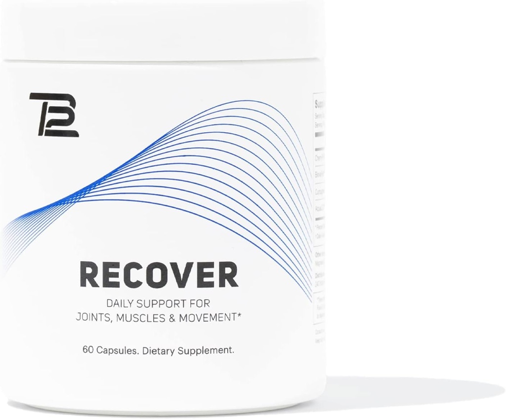TB12 Recover - Premium συμπλήρωμα φυσικής αποκατάστασης με ταρτάρ Cherry, αυγό μεμβράνη, κουρκουμίνη, και Boswellia για την υποστήριξη της αποκατάστασης των μυών, και κοινή κινητικότητα
