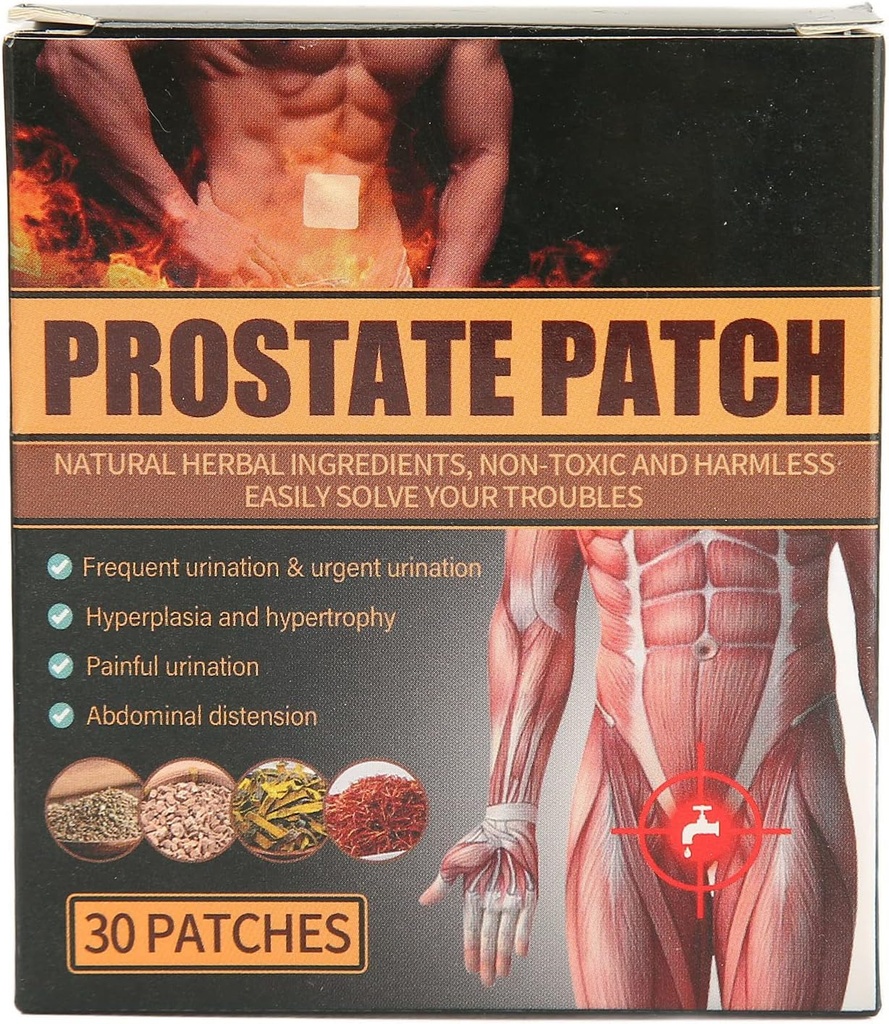 Prostate Care Patches, 30Pcs Discomfort Reliving Άντρας Prostate Υγεία Θεραπεία Navel Patch Bladder Patch Patch Patch Patchs for Prostate Health Promote Navel Urination