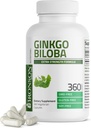 Bronson Ginkgo Biloba επιπλέον δύναμη υποστηρίζει τη λειτουργία του εγκεφάλου και την υποστήριξη μνήμης, 360 κάψουλες χορτοφάγων