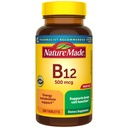 Nature Made Vitamin B12 500 mcg, Συμπλήρωμα διατροφής για την υποστήριξη του μεταβολισμού ενέργειας, 200 δισκία, 200 ημερήσια προσφορά