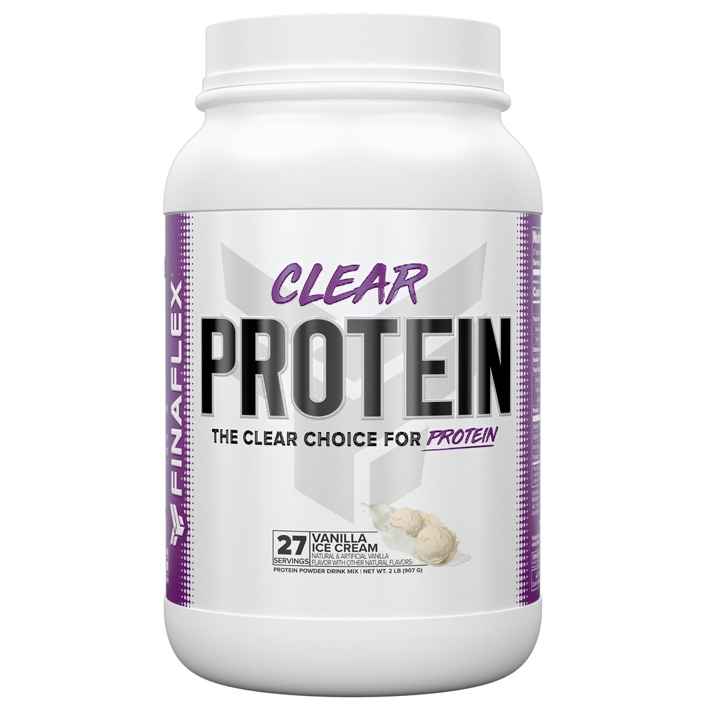 FINAFLEX Clear Protein, Vanilla - 2 lb - Προάγει τη μυϊκή απόδοση & ανάπτυξη - Milkshake-Like Γεύση - Χαμηλό υδατάνθρακες, χαμηλά λιπαρά & χωρίς γλουτένη - 27 εξυπηρετούν