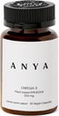 ANYA Omega 3 με 300mg DHA και EPA, Καθαρά συστατικά, Μη ΓΤΟ, 100% Vegan, Γλουτένη, Σόγια, και Γαλακτοκομικά Δωρεάν. Συμπλήρωμα για τις γυναίκες, προγεννητική μεταγεννητική βιταμίνη για τον θηλασμό και την υποστήριξη της γαλουχίας