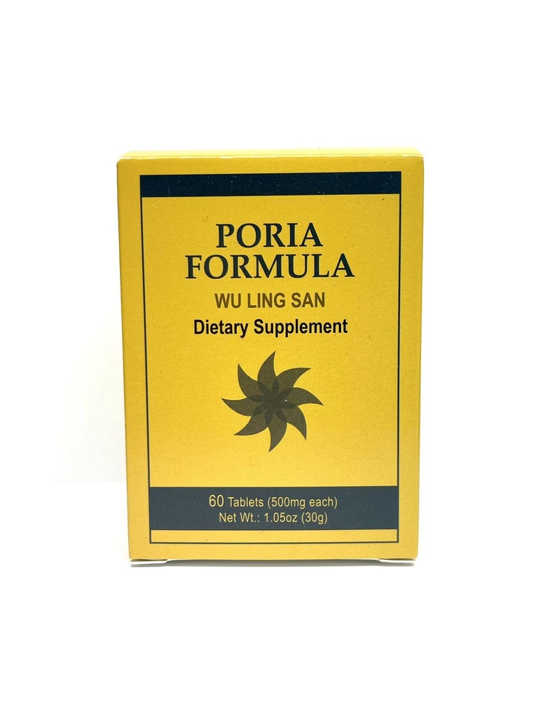 Poria Formula - Wu Ling San βοτανικό συμπλήρωμα βοηθά στην προώθηση του ουροποιητικού συστήματος και ενισχύει το Spleen 60 δισκία 500mg/κάθε ένα Made in USA