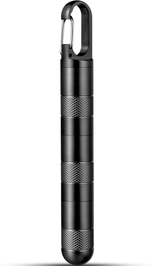 Micro Hill Holder Keychain Titanium Hill περίπτωση για την τσάντα μικρό Pill Container Travel Black Pill Box Ιατρική μπουκάλι Organizer για τη βιταμίνη συμπλήρωμα ιχθυέλαιο