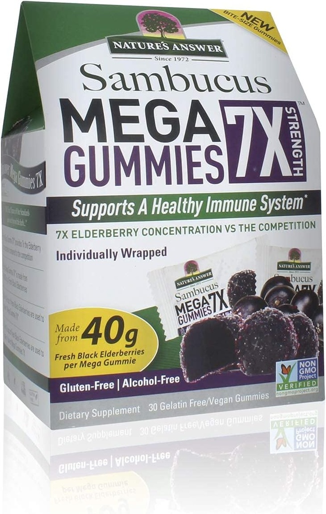 Απάντηση της φύσης Sambucus Mega Gummies 7x (30 Gummies)