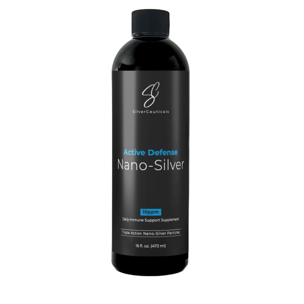 Colloyal Silver w/Nano Technology - 10ppm 16oz - 8X Περισσότερα Αποτελεσματική - Φυσική Ανοσολογική Υποστήριξη - Save The Sick Days - Ηλικίες 5 & Up - Outperforms Higher PPM Silvers - Χωρίς Γεύση & Οσμές - 3ο μέρος δοκιμαστεί