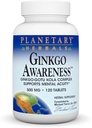 Planetary Herbals Ginkgo δισκία ευαισθητοποίησης, 120 κόμης