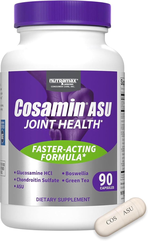 Cosamin Nutramax Laboratories ASU Joint Health Supplement with Glucosamine, Chondroitin & ASU for Men’s & Women's Joint Health, 90 Κάψουλες