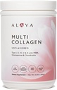 Alaya Multi Collagen Powder - Type I, II, III, V, X Hydrolyzed Collagen Peptides Protein Peptides Supplement with MSM + GC (Unflaved) (40 Servings)