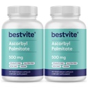 BESTVITE Ascorbyl Palmitate 500mg (240 κάψουλες χορτοφάγων) (2-πακέτο) - Δεν Stearates - Χωρίς πληρωτικά - Δεν υπάρχουν παράγοντες ροής