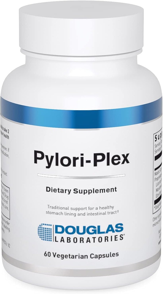 Douglas Laboratories Pylori-Plex - Για το στομάχι Lining & GI Υποστήριξη* - Με μαστίχα, Λικέρ Ρίζα, Ρίζα Marshmallow & Slippery Elm - Συμπλήρωμα DGL - 60 κάψουλες χορτοφάγων