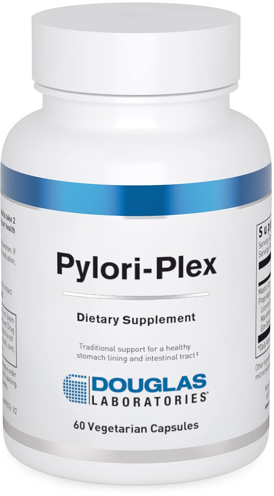 Douglas Laboratories Pylori-Plex - Για το στομάχι Lining & GI Υποστήριξη* - Με μαστίχα, Λικέρ Ρίζα, Ρίζα Marshmallow & Slippery Elm - Συμπλήρωμα DGL - 60 κάψουλες χορτοφάγων