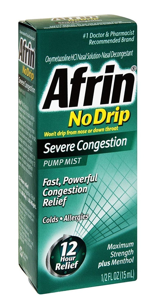 Afrin No Drip Αντλία σοβαρής συμφόρησης Mist 15 mL (πακέτο των 6)