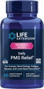 Life Extension Daily PMS Relief, Menstrual Comfort Supplement, PMS-Related Cramps, Lower Back discomfort, Mood, Ginger, Magnesium, B6, Gluten-Free, Non-GMO, 60 Capsules