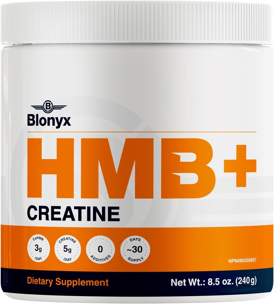 HMB + Creatine Supplement - 3g Καθημερινή HMB για ενισχυμένη δύναμη, δύναμη & ανάκτηση, Ιδανική για αθλητές υψηλής έντασης, 30-Day Supply