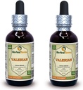 Βαλεριάνα (Valeriana officinalis) Βάμμα, Βιολογικές Αποξηραμένες Ρίζες Υγρό Εκχύλισμα (Όνομα: HerbalTerra, Περήφανα Κατασκευασμένο στις ΗΠΑ) 2x2 fl.oz (2x60 ml)