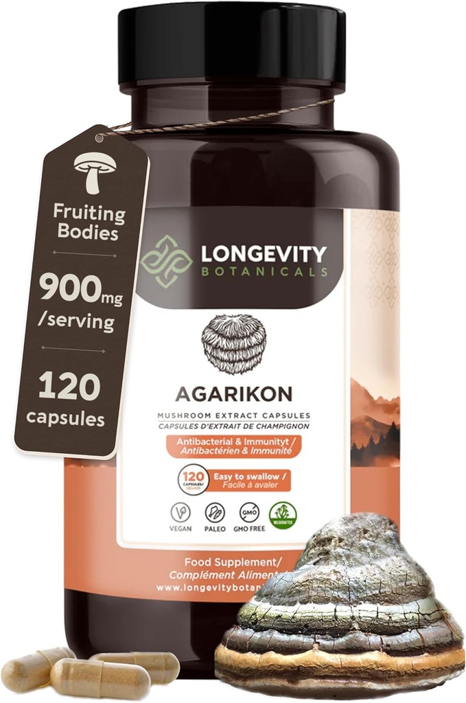 Longevity Botanicals Agarikon Mushroom Extract Κάψουλες (120) 
