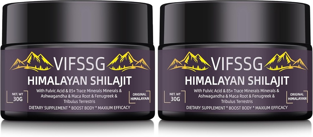 700 Mg Shilajit συμπλήρωμα, φυσικό οργανικό Shilajit Resin συμπλήρωμα, Shilajit Ιμαλαΐων οργανικά, Gold Grade Nature Shilajit με 4 in-1 Complex για την ενεργειακή υποστήριξη, 60 γραμμάρια, 2Pack