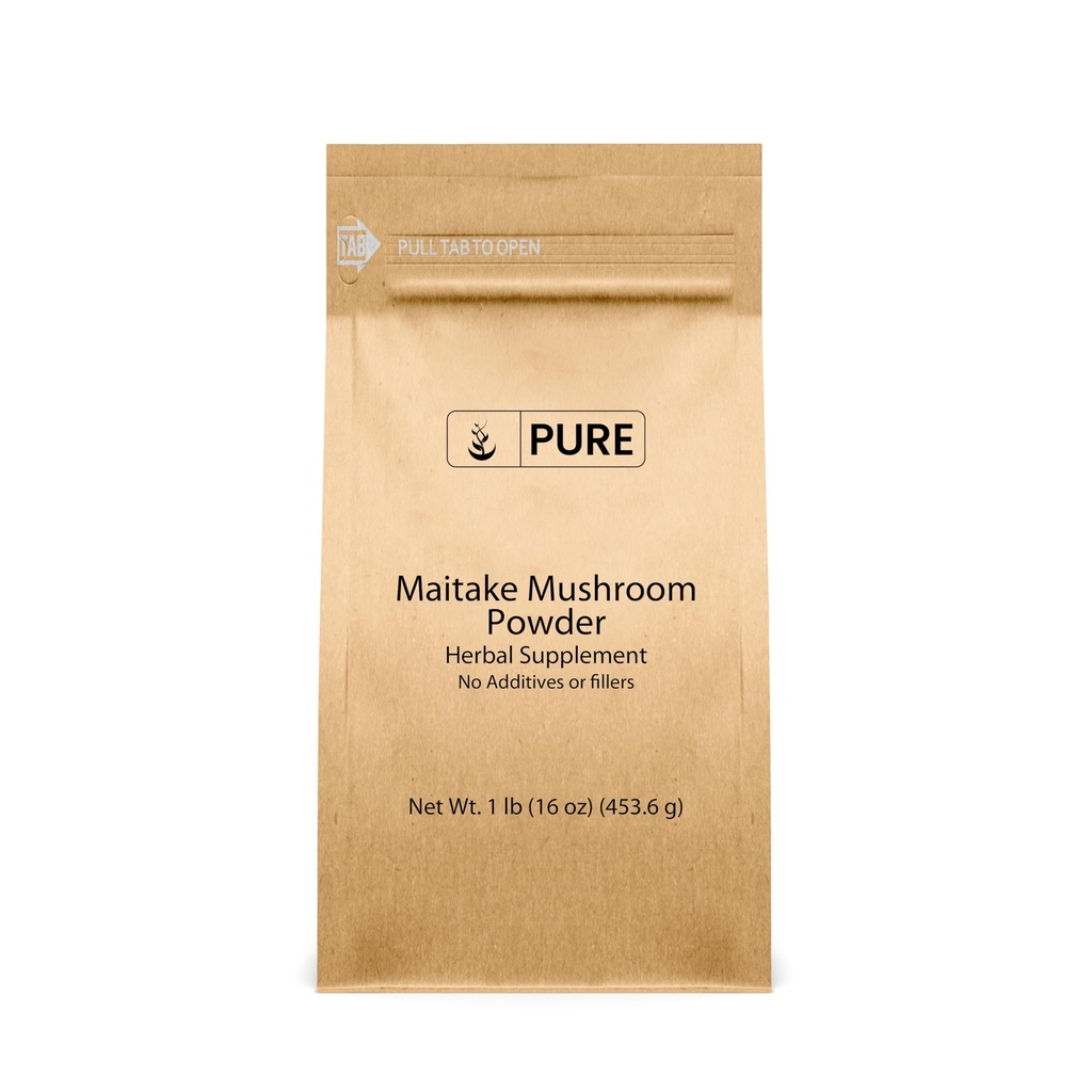 Καθαρά πρωτότυπα συστατικά Σκόνη Μαϊτάκε Mushroom (1lb) Hen-of-The-Woods, Μη-GMO, Lab-Verified.