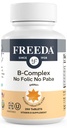 Freeda Vitamin B Complex No Follic No PABA - Super B Complex Kosher Vitamin Supplement with Vitamin B1 Vitamin B2 Vitamin B3 Vitamin B5 Vitamin B6 Vitamin B12 - Vit B Complex B for Women & Men (250 Ct)