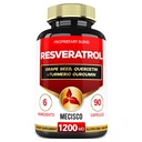 Mecisco Trans Resveratrol Supplement with Grape Seed, Milk Thistle, and More - Resveratrol - 6 Herbal Supports for Immune System, Heart Health, Body Management - 90 Capsules