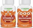 Kids Vitamin D3 1000 IU Chewables + Multivitamin Chewables Bundle