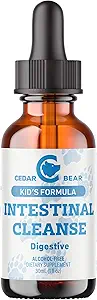 Cedar Bear - Intestinal Cleanse for Kids, Liquid Herbal Supplement for Detox and Digestive Cleanse with Natural Herbs, Χωρίς αλκοόλ Kleanse Drops for Children, 1 fl oz / 30 ml