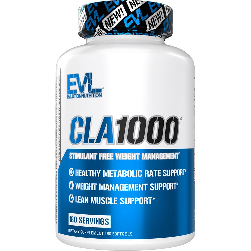 Συζευγμένα χάπια CLA Λινελαϊκού Οξέος - CLA 1000mg χάπια διατροφής για την υποστήριξη της απώλειας βάρους Fat Burning Lean μυών και ταχύτερου μεταβολισμού - διεγερτικό-ελεύθερο CLA 1000mg Safflower based Fat Loss χάπια υποστήριξης - 180