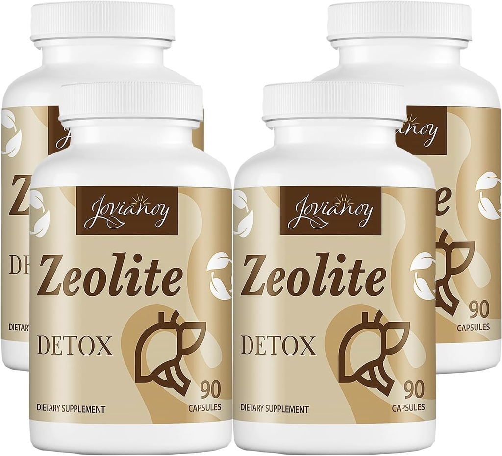 Zeolite Detox Capsules, Organic Activated Charcoal, Bentonite Clay, 1-2 µm Clinoptilolite, Maximum Absorption, Gut Liver Detox Cleanse Full Body for Women Men, 360 Capsules