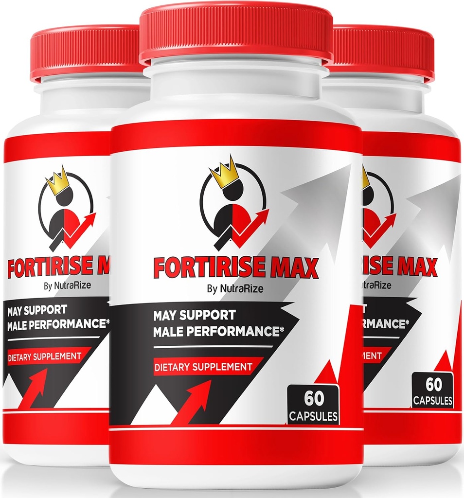 (3 Pack) Fortirise Max, Official Fortirise Max for Men - Υποστηρίζει Σταμίνα και Ενεργειακά Επίπεδα, Όλα τα φυσικά Formula για να υποστηρίξει την απόδοση και τη συνολική υγεία, Fortirise Max χάπια κριτική (180 κάψουλες)