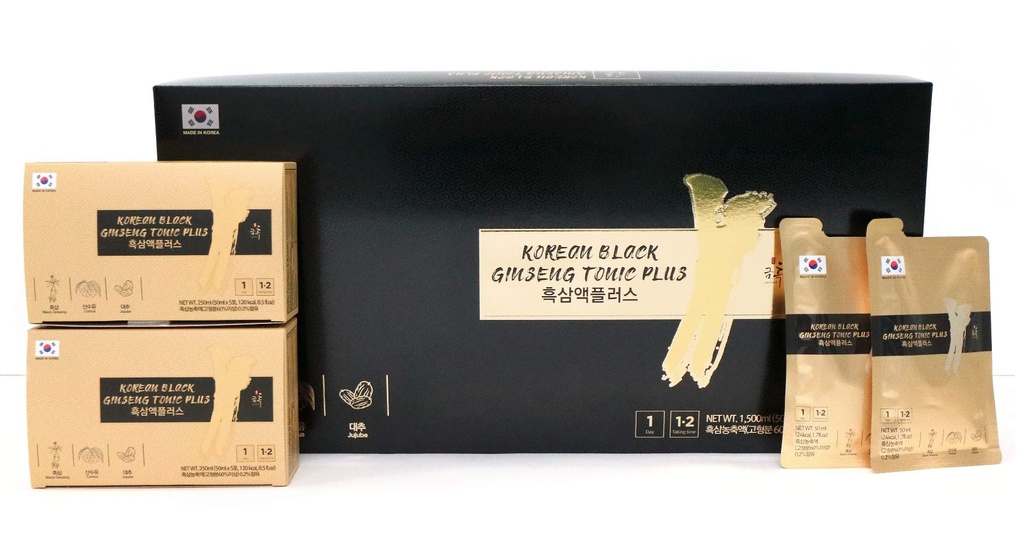 GeumHeuk Korean Black Ginseng Tonic Plus - Ενισχύστε την ανοσία, Metal Performance, Stamina & Energy, Men & Women - 50ml X 30 Pouches