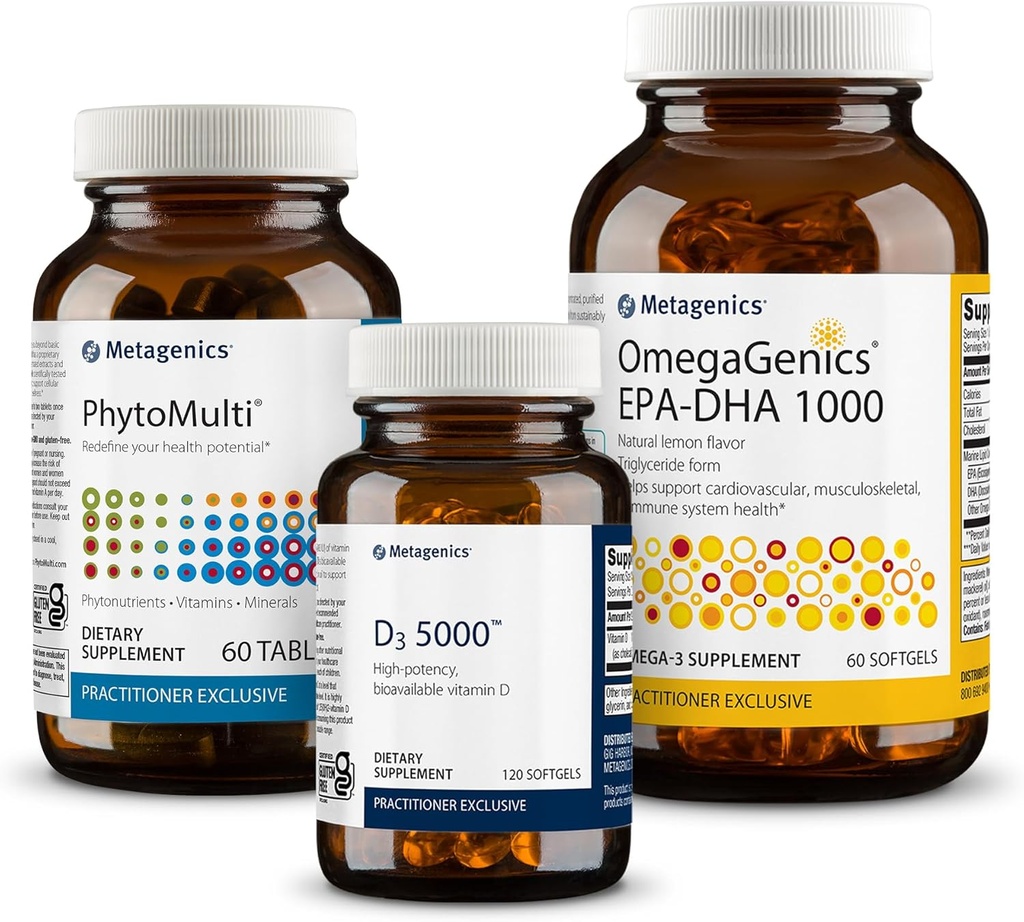 Μεταγονική PhytoMulti χωρίς σίδηρο - 60 δισκία, OmegaGenics EPA- DHA 1000- 60 Softgels, D3 5000-120 Softgels