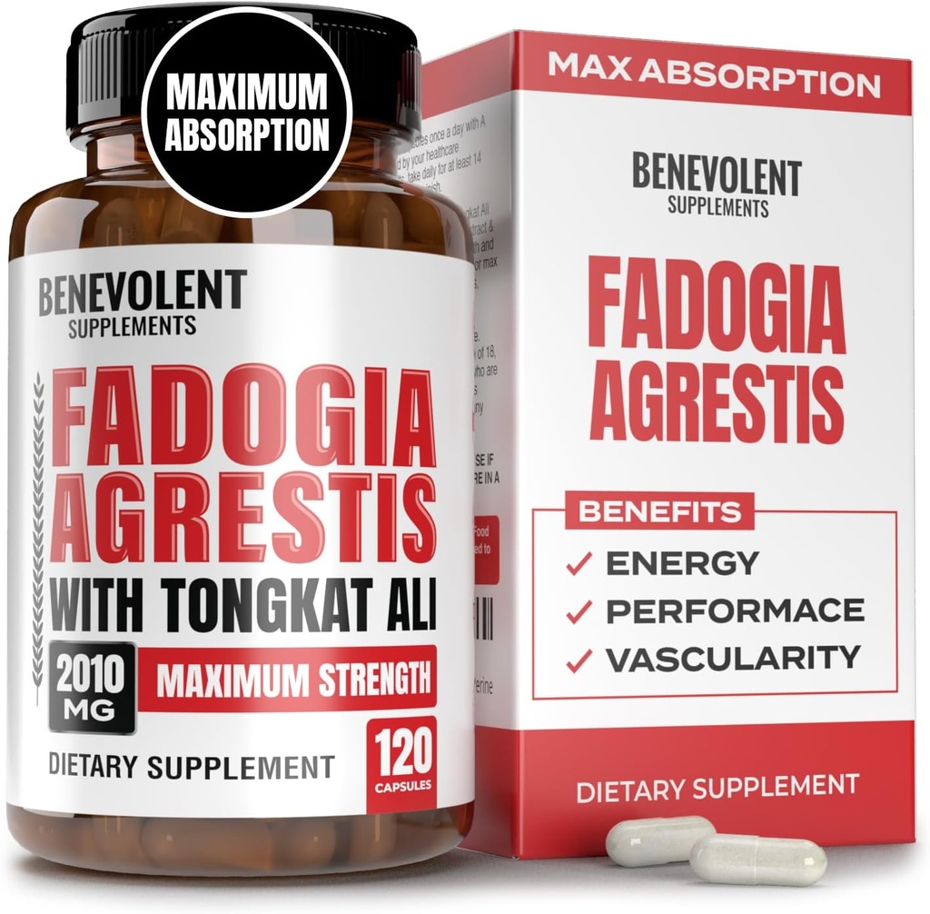 Fadogia Agrestis 1500mg [Υψηλή καθαρότητα] + BioPerine® για το συμπλήρωμα υψηλής απορρόφησης με Tongkat Ali - Αύξηση Stamina, Lean μυϊκή ανάπτυξη & αποκατάσταση, Boosts Drive 3ο μέρος δοκιμαστεί 120 κάψουλες