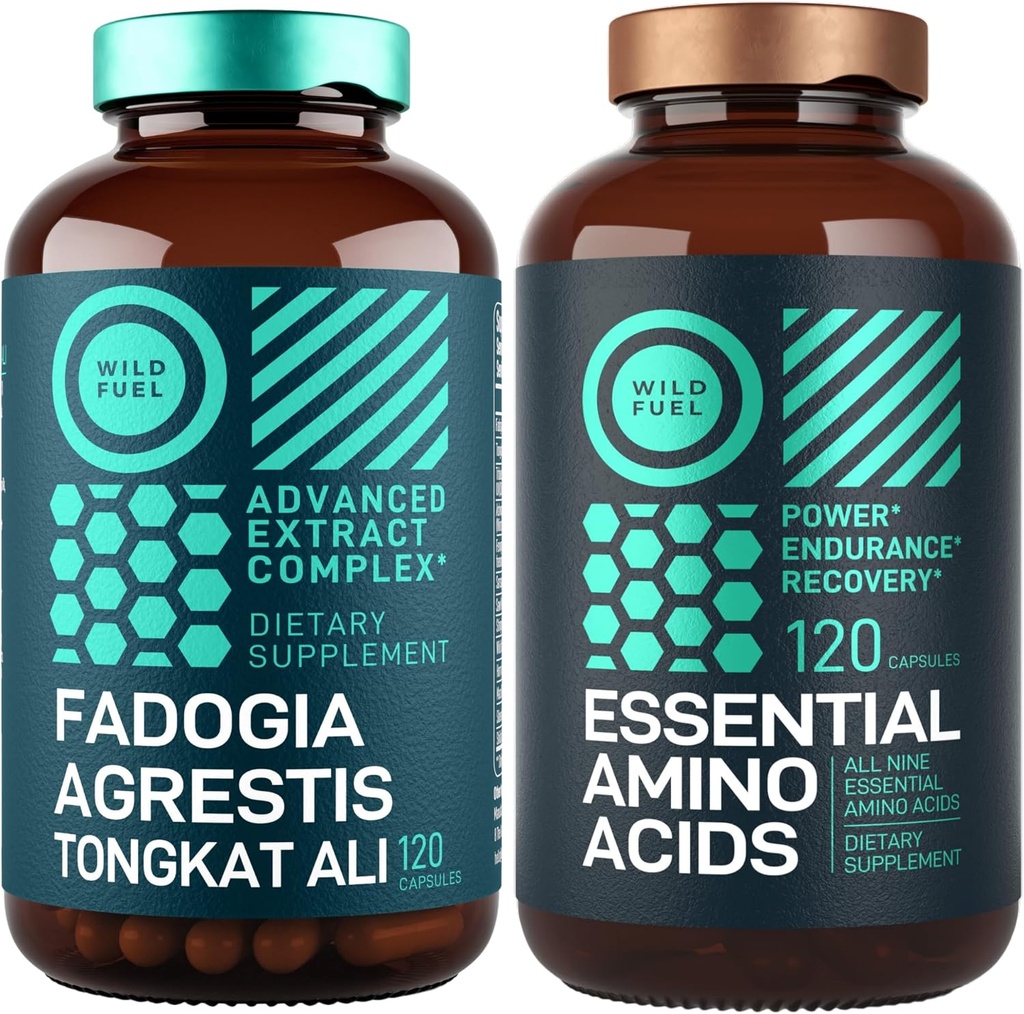 WILD FUEL Fadogia Tongkat Ali συμπλήρωμα και Essential Amino Acids Μύες και δύναμη Bundle υποστήριξη