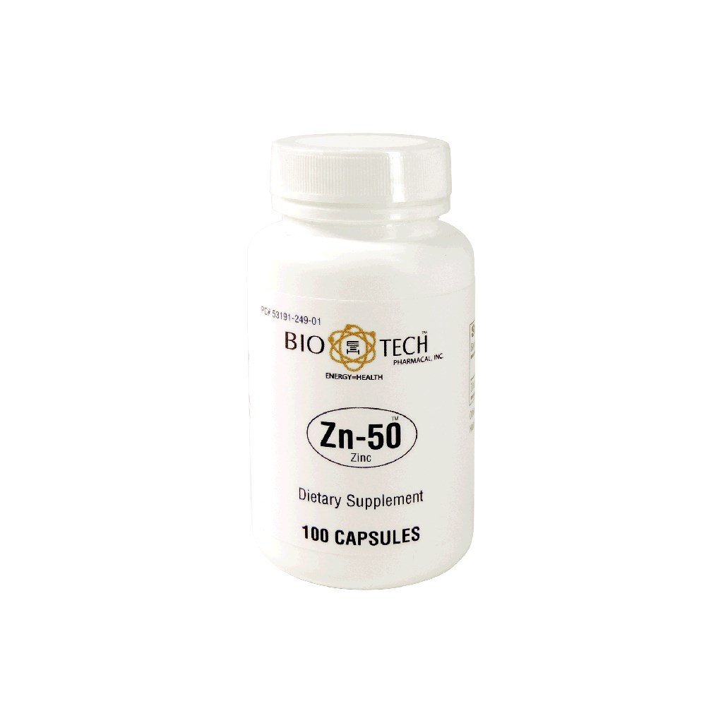 Bio- Tech - Zn- 50 Zinc Gluconate 50 mg 100 caps