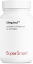 Supersmart Ubiquinol 200mg per Day (High Absorption) - Patented Keneka CoQ10 Supplement - Active Form of Coenzyme Q10 | Non-GMO & Gluten Free - 60 Softgels